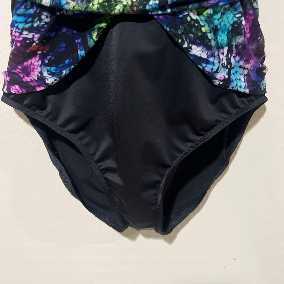 MagicSuit Women Plus Black Multi Halter One Piece Swimsuit - Picture 4 of 13